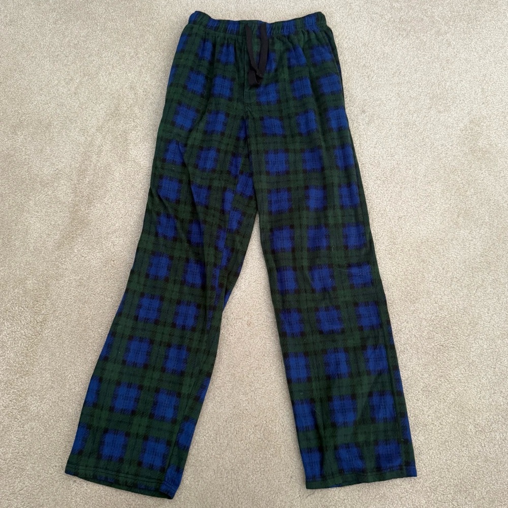 Chaps Sleepwear Plaid Lounge Pajama Pants in Green and Blue